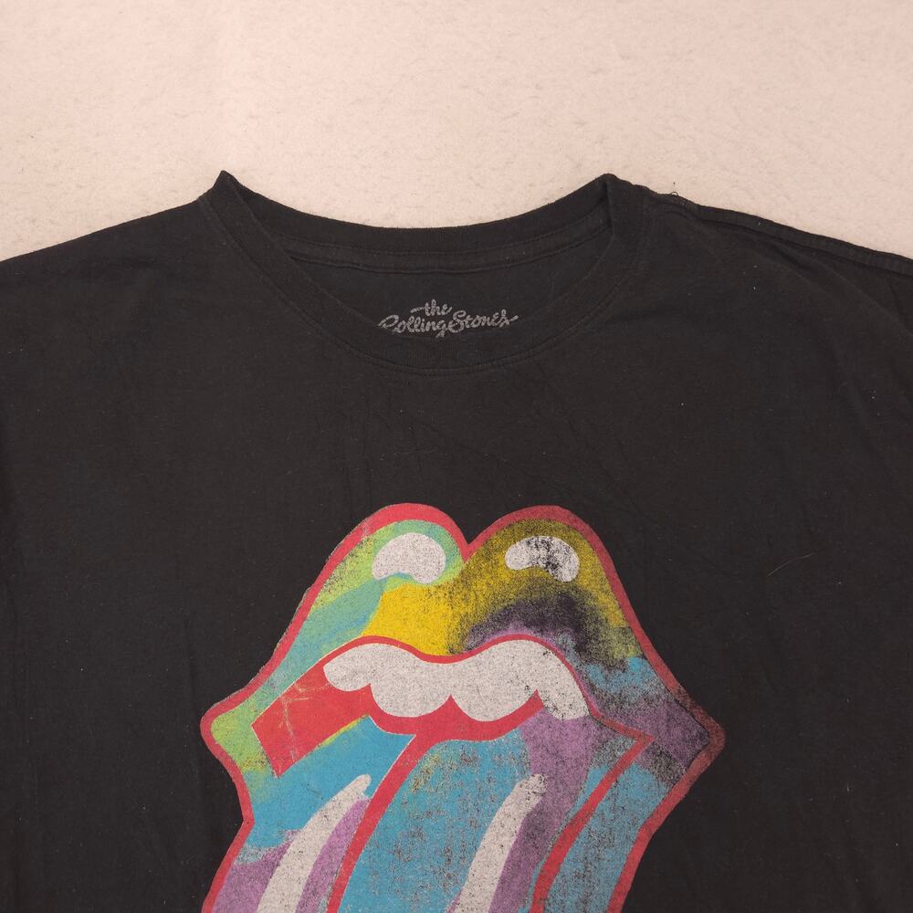 The Rolling Stones Band Crew Neck Short Sleeve T Shirt Mens Size Medium M Black